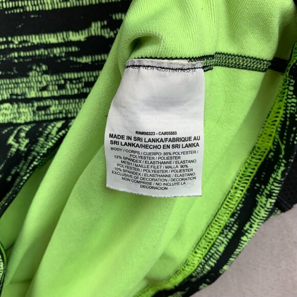 Nike Pro Combat Men Shirt Large Fitted Green Black Striped Hyperwarm Dri-Fit Max - Picture 7 of 10